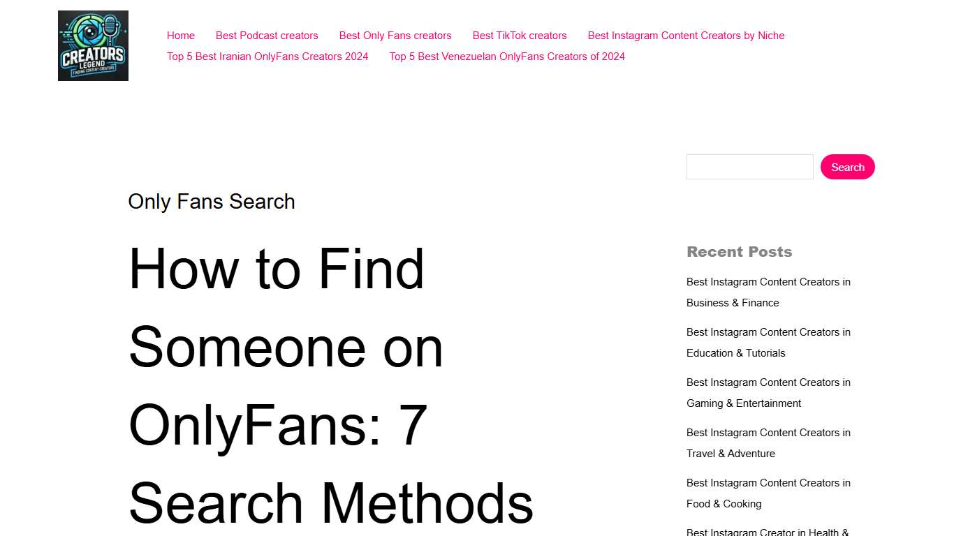 Only Fans Search - creatorslegend.com